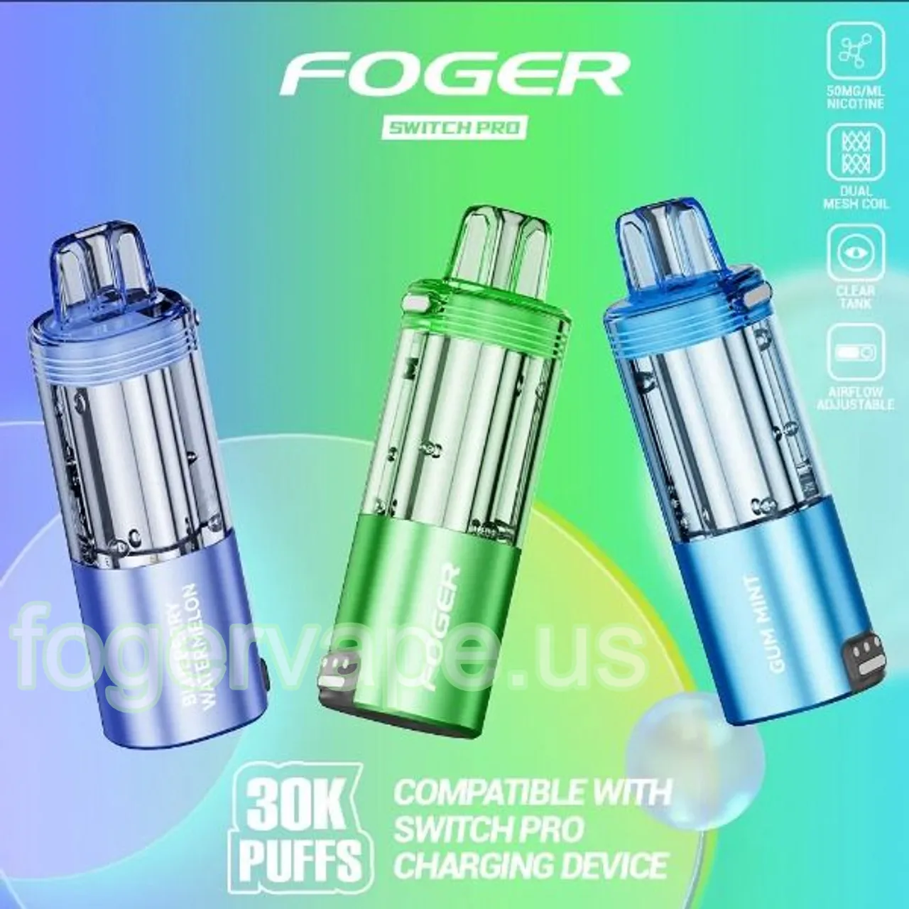 Foger Switch Pro 30K Disposable Vape - Replacement Pod (Not Include Battery) - NICEPRO.US