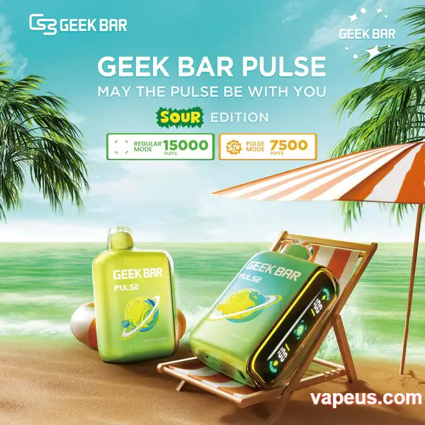 Sour Watermelon Drop Flavors SOUR Edition Geek Bar Pulse Disposable Vape - NICEPRO.US