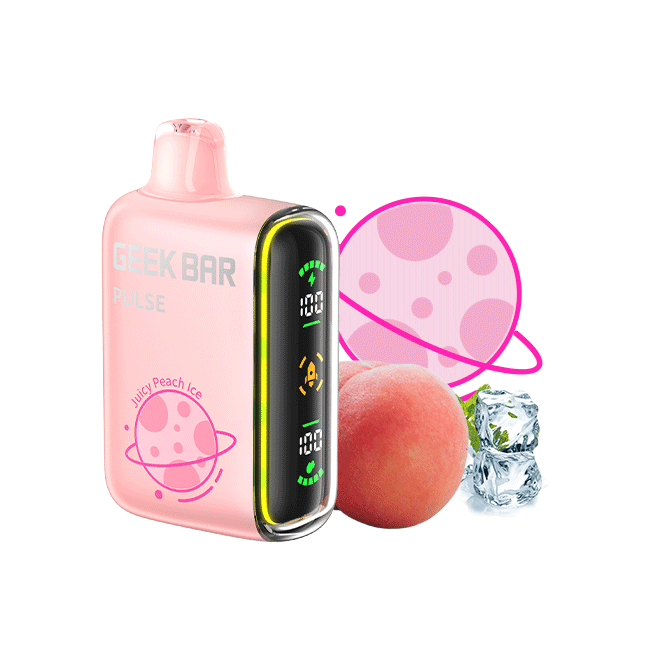 Juicy Peach Ice Flavors Fruit Planet Edition Geek Bar Pulse Disposable Vape - NICEPRO.US