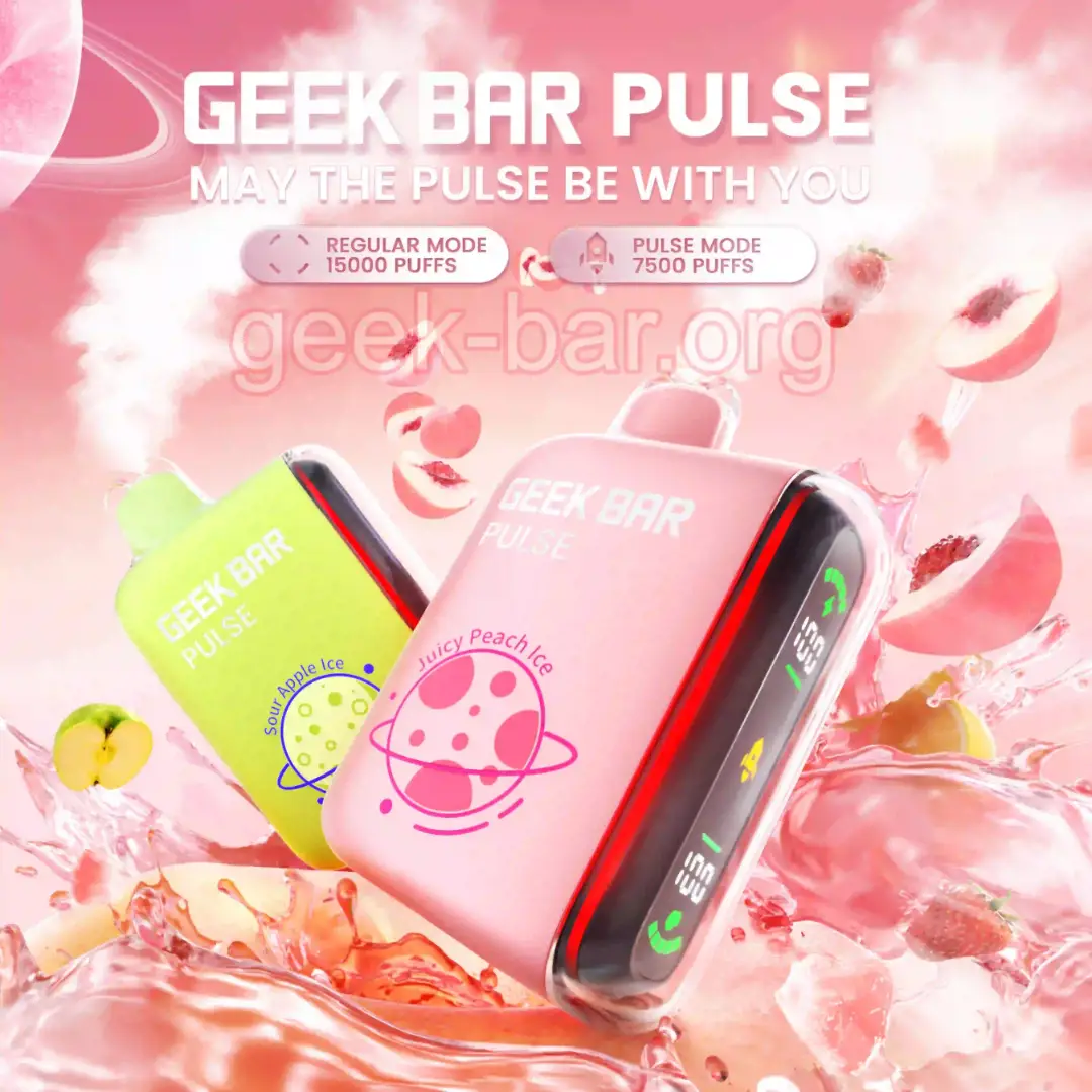 White Gummy Ice Flavors Fruit Planet Edition Geek Bar Pulse Disposable Vape - NICEPRO.US