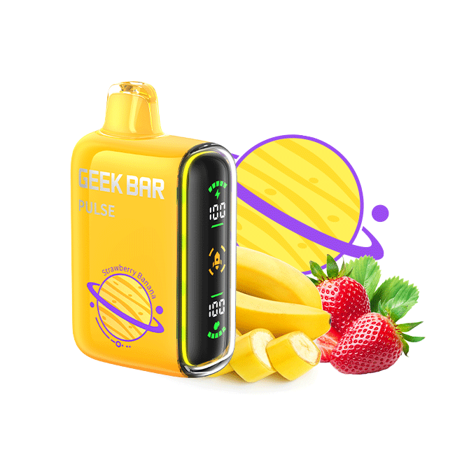 Strawberry Banana Flavors Fruit Planet Edition Geek Bar Pulse Disposable Vape - NICEPRO.US